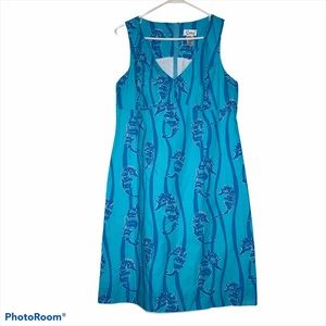 Lilly Pulitzer Blue Sleeveless Lined Seahorse 12
